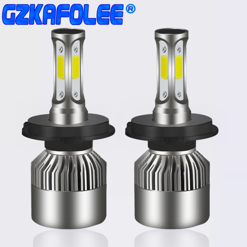 Gzkafolee 36 Вт COB S2 H7 H4 H1 H8 H9 H11 H3 HB3 HB4 9005 9006 9007 светодиодный фар автомобиля лампы 12V 24V