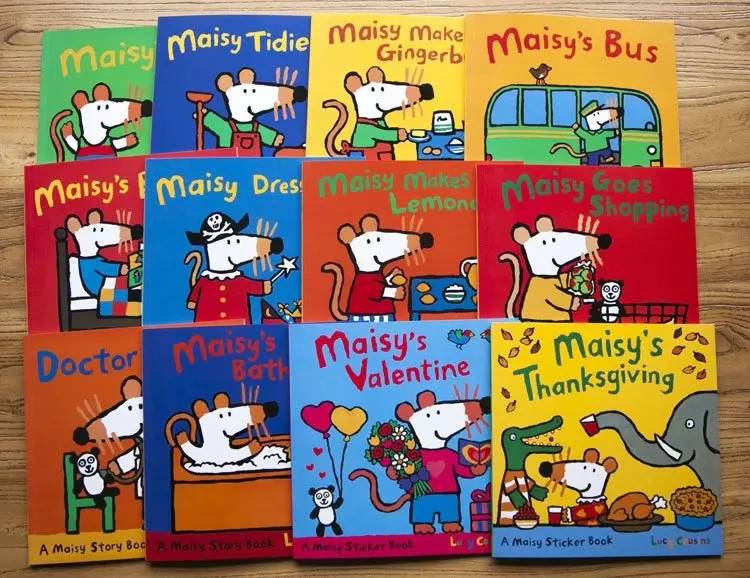 Новинка 12 книг/набор волнистая мышь для плавания Maisy английская компьютерная