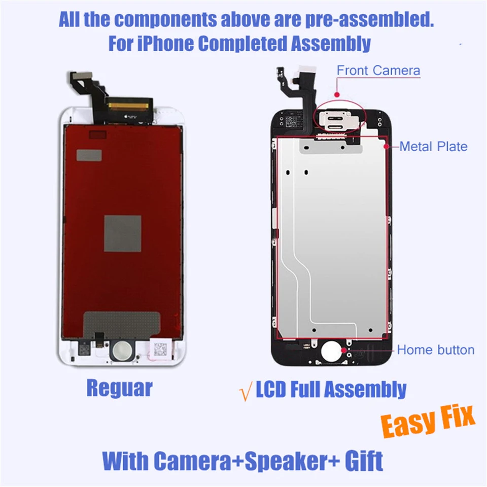 Полный lcd для iPhone 7 7plus 8 Plus ЖК дисплей Дисплей Сенсорный экран полная сборка Замена