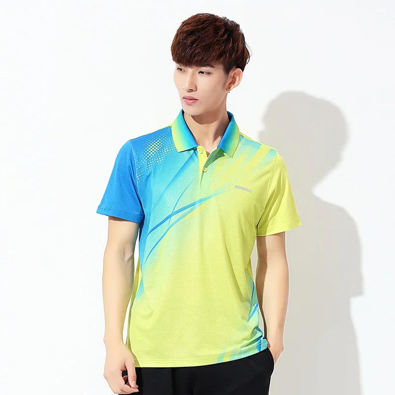 Новая дышащая рубашка с воротником Одежда для бадминтона теннисные белые и