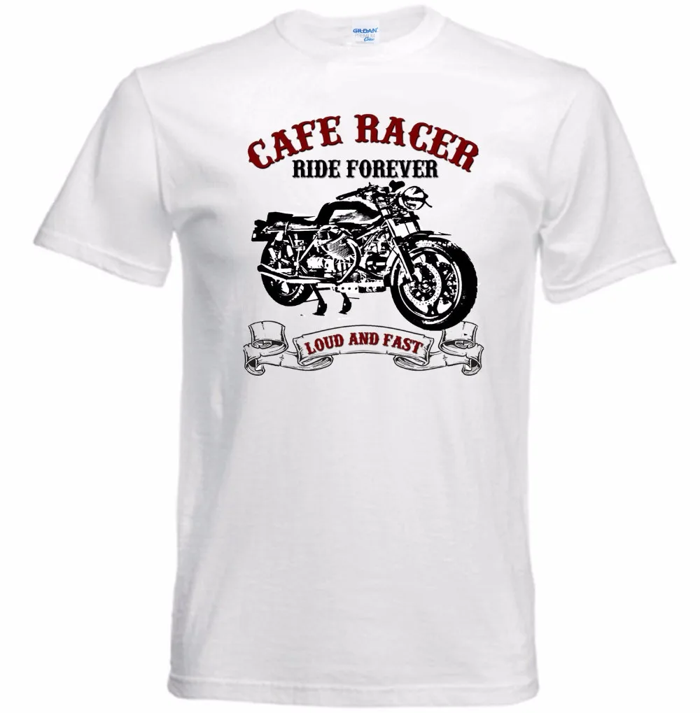 

New Men T Shirt Fashion Men Cool Tees Tops Vintage Italian Motorcycle Cafe Racer Mans - New Cotton Tee Shirt