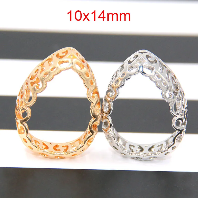 Drop 10x14mm Новые различные формы гнездо Стиль швейная установка пришить стразы с медной коготь DIY аксессуары для одежды - Цвет: Drop 10x14mm