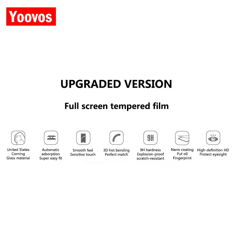 Yoovos для Iphone 7 Plus закаленное Стекло пленка 6 S телефон фильм 3D полный Экран крышка из