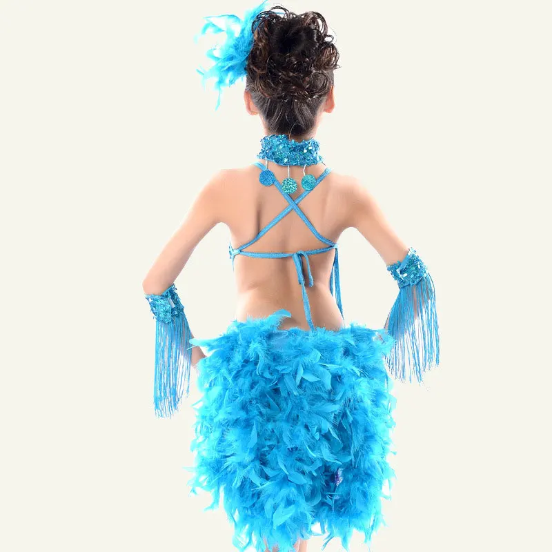Платье для латиноамериканских танцев с блестками и бахромой|girls latin dance costumes|latin