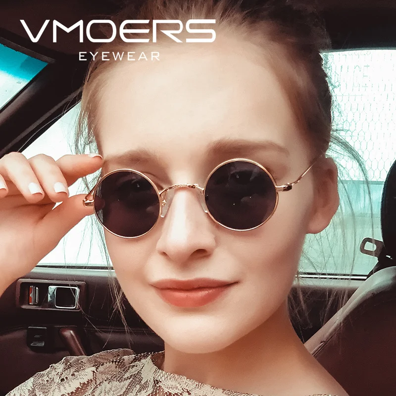 VMOERS женские небольшие круглые солнцезащитные очки для женщин винтажные
