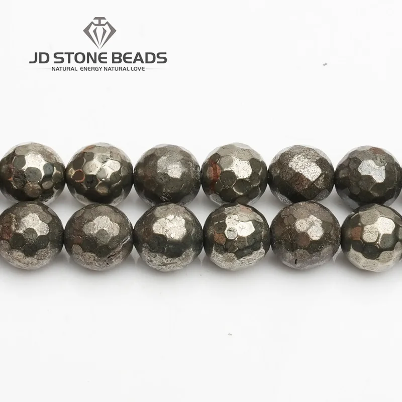 Бусины Из Натурального пирита граненые красивые бусины из драгоценного камня 3-16