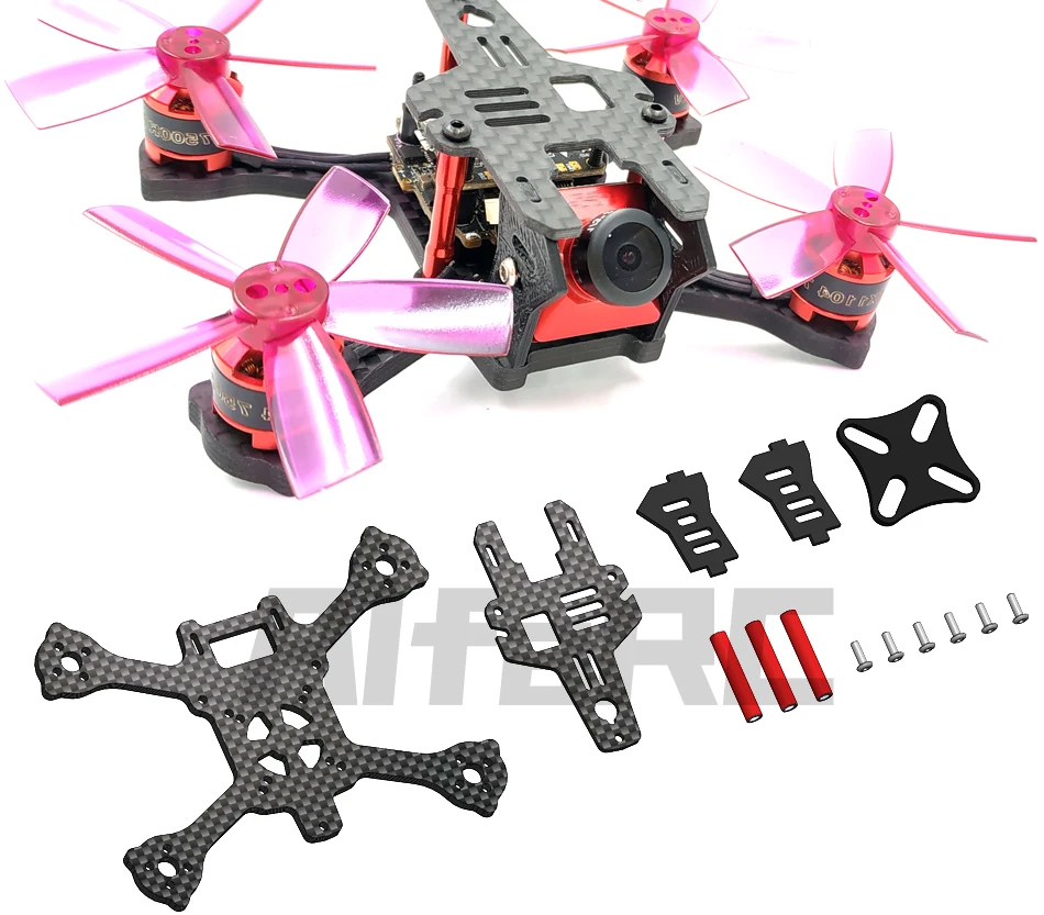 AlfaRC Quark96 2 дюйма FPV гоночный Квадрокоптер рамка Комплект дрона с дистанционным управлением Поддержка Runcam/лисица/CADDX. Штепсельная вилка стандарта США Micro серии F3 F4 2030 2045 2035