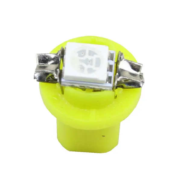 10 шт. зеленый B8.5D 509T B8.5 5050 Led 1 SMD T5 лампа авто Клин Автомобильный манометр приборная панель приборный светильник 12 в автомобильный Стайлинг - Испускаемый цвет: Цвет: желтый