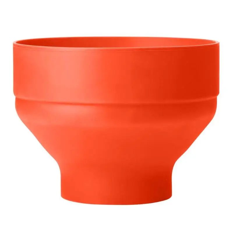 Hot New Popcorn Microwave Silicone Foldable Red High Quality Kitchen Easy Tools DIY Popcorn Bucket Bowl Maker With Lid bowl