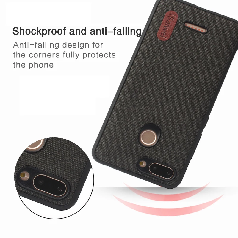 Stitching Fabric Case For Xiaomi Redmi 6 Global Silicone Soft Edge Shockproof Protective Cloth Phone Back |