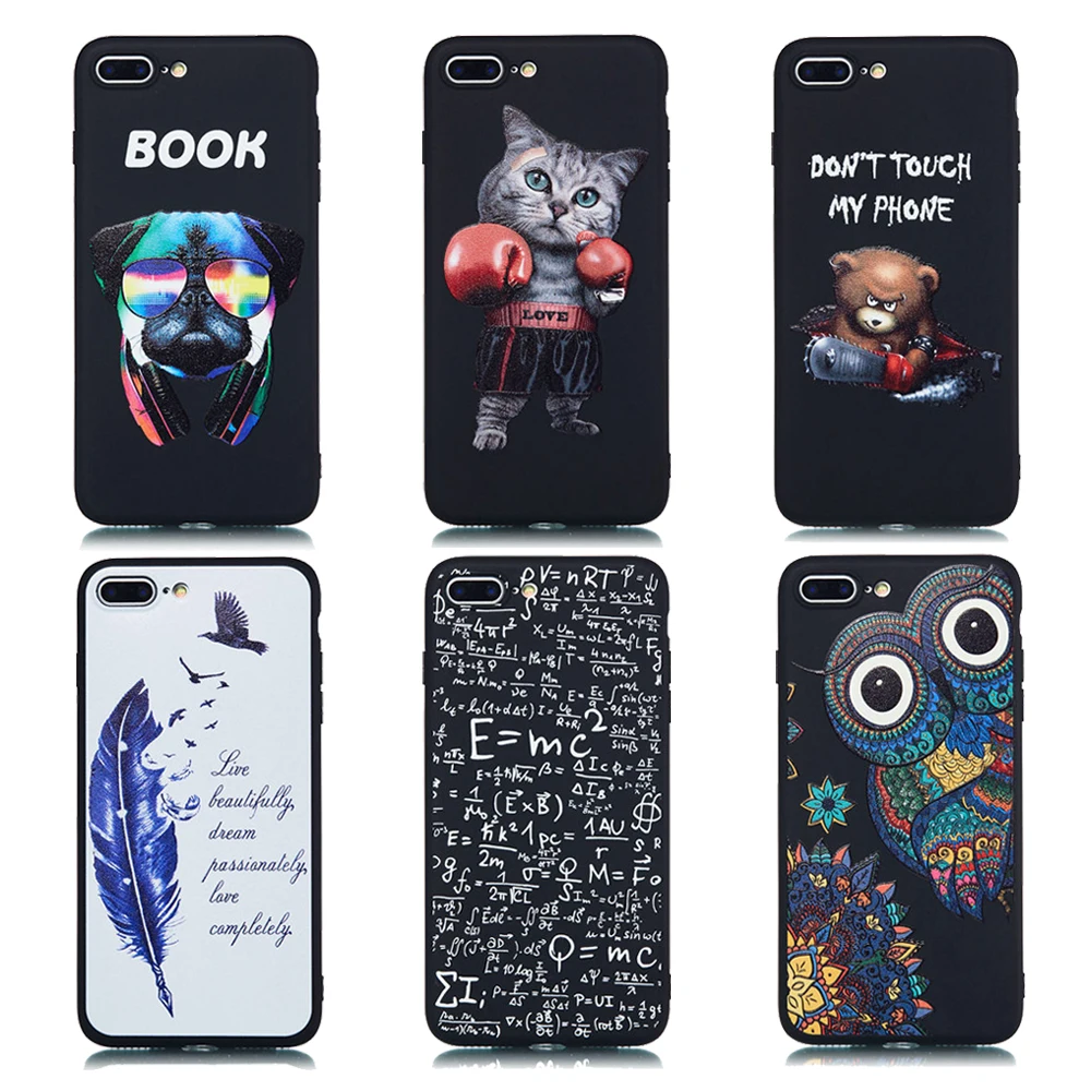 Чехол для iPhone 8 Plus с рисунком совы, чехол для iPhone 6, 6 s, 7, 8 Plus, 5, 5S, SE, X, XS, MAX, XR, животный узор, мягкий чехол из ТПУ