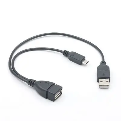 Micro USB 2 0 5 контактный кабель хоста OTG адаптер с Мощность для сотового телефона Tablet