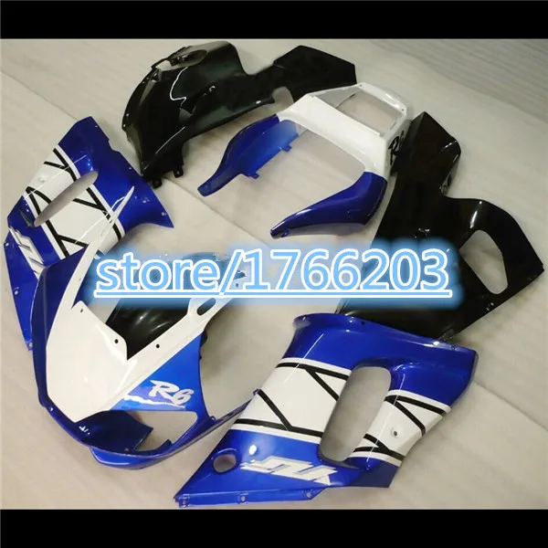 YZF R6 1998-2002 Новый Белый Синий Черный комплект обтекателей для 1998 2002 YZF600 YZFR6 98 99 00 01