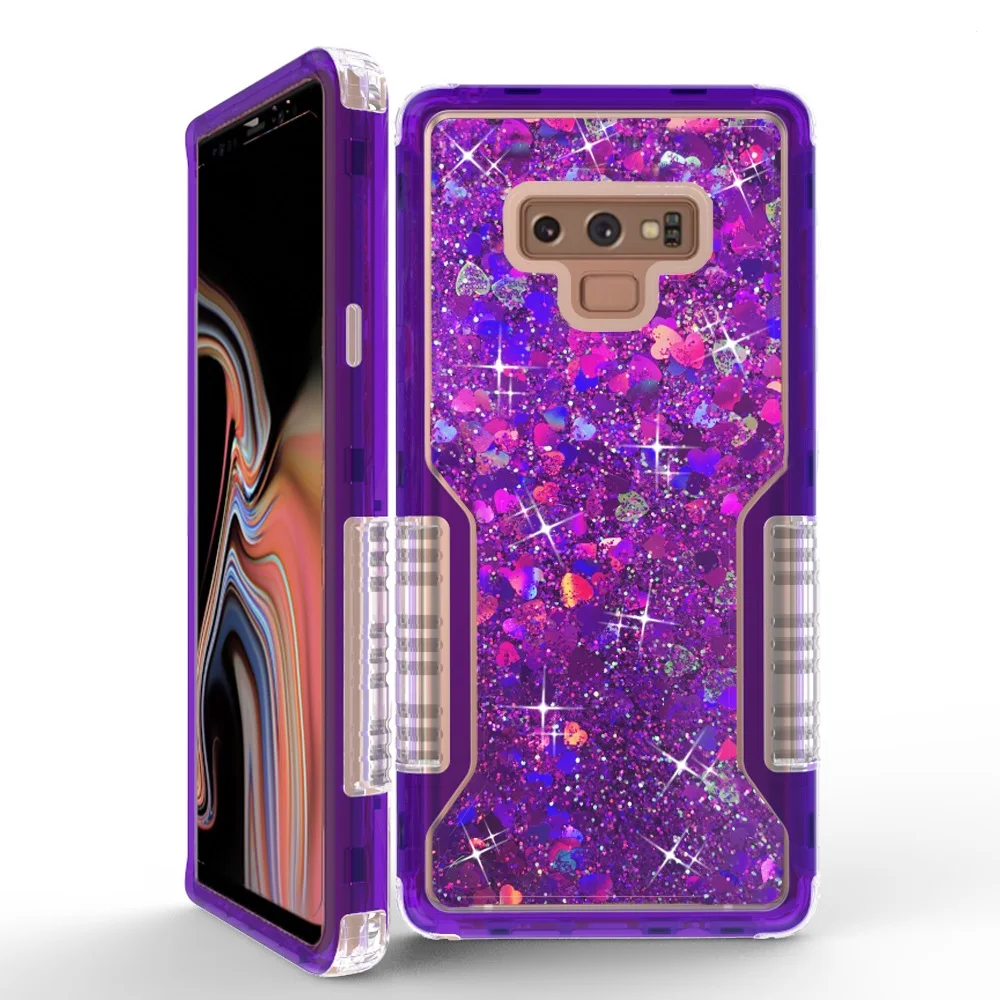 Liquid Bling Glitter Silicone Phone Case For Samsung Galaxy Note 9 Hybrid Impact Sparkle Slim Shockproof | Мобильные телефоны и