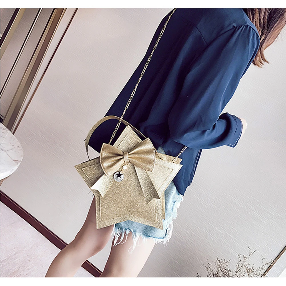 2018 пайетки Морская звезда сумка из мягкой искусственной кожи модные женские