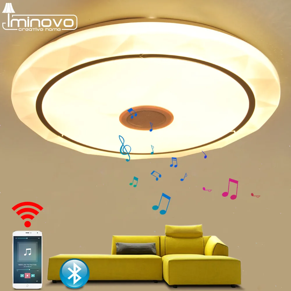 Iminovo светодиодный музыкальный потолочный светильник Bluetooth динамик дистанционное