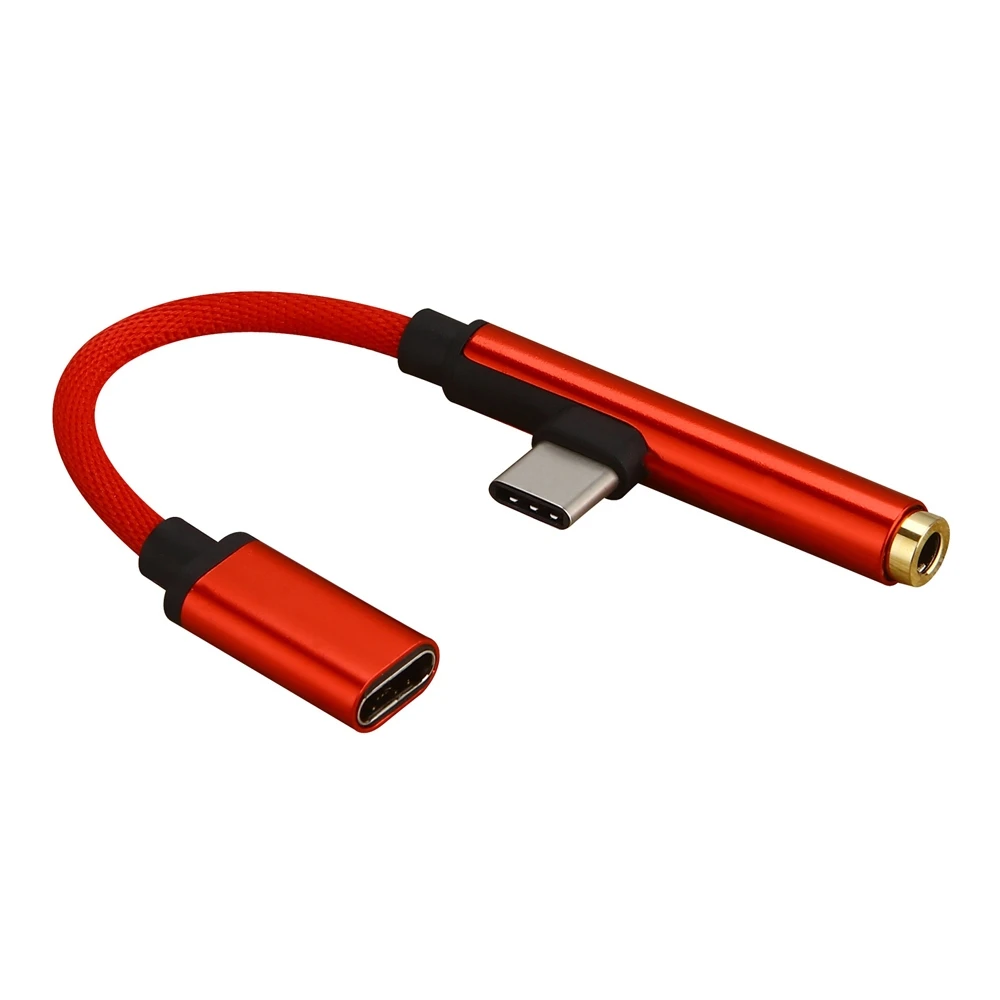 Зарядное устройство для наушников 2 в 1 usb 3.1 Type C Папа мама аудиоразъем 3 5 мм Кабель