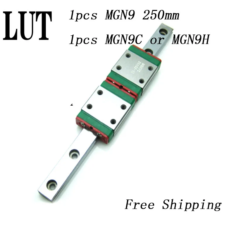 High quality 1pcs 9mm Linear Guide MGN9 L= 250mm linear rail way + MGN9C or MGN9H Long carriage for CNC XYZ Axis | Обустройство дома