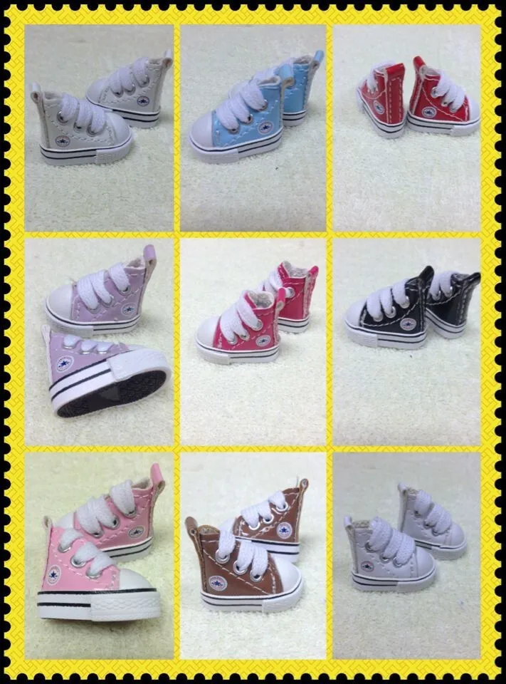 Туфли для кукол Blyth 3 8 см из ткани и кожи | Игрушки хобби