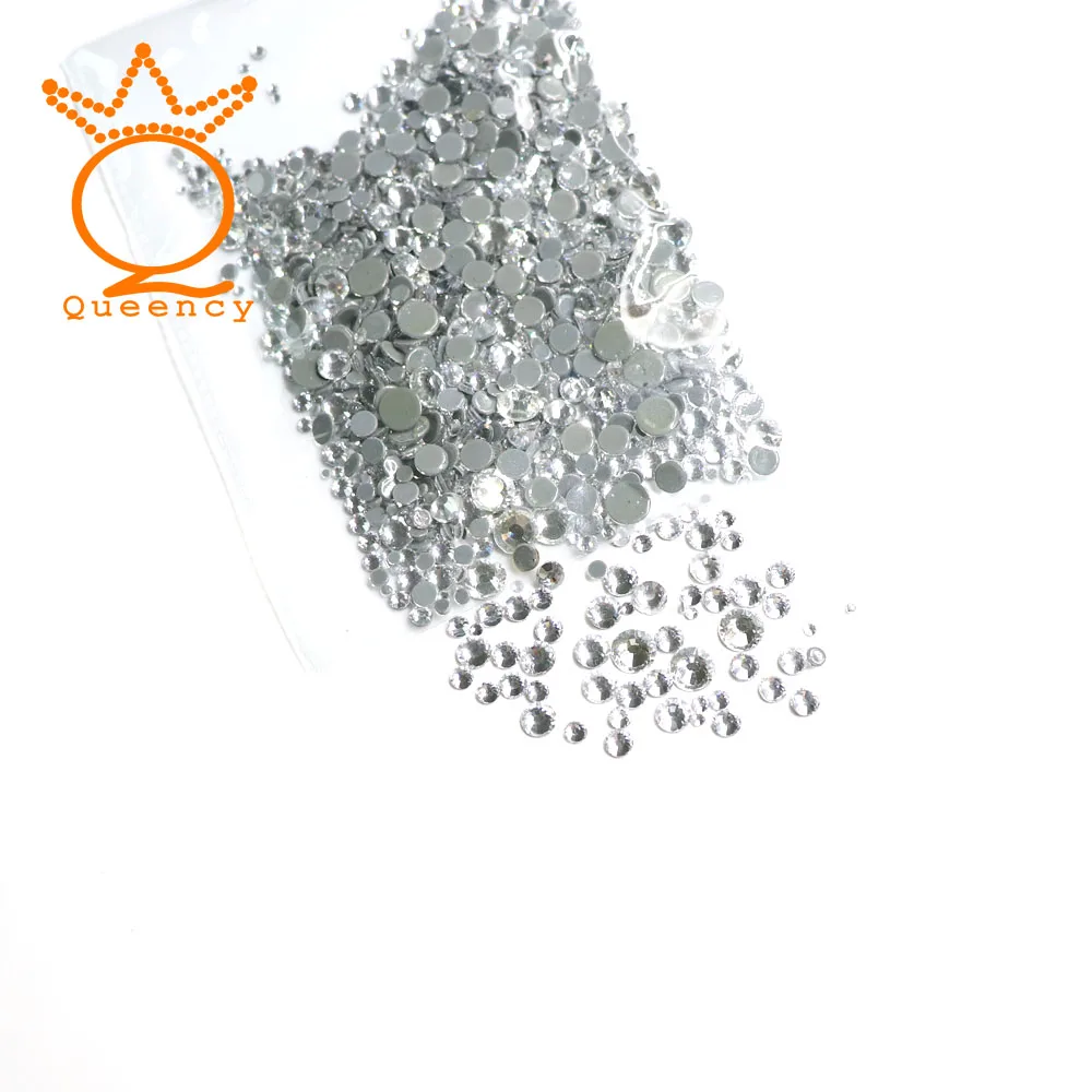 Crystal Queency паста для одежды, ss3-ss30, смешанный размер, 1440 шт, кристаллы, горячая фиксация, стразы trass Flatback, стразы, термо-стразы - Цвет: Crystal