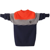 winter childrens sweater cotton products clothing boys sweater o neck pullover sweater winter keep warm kids clothes