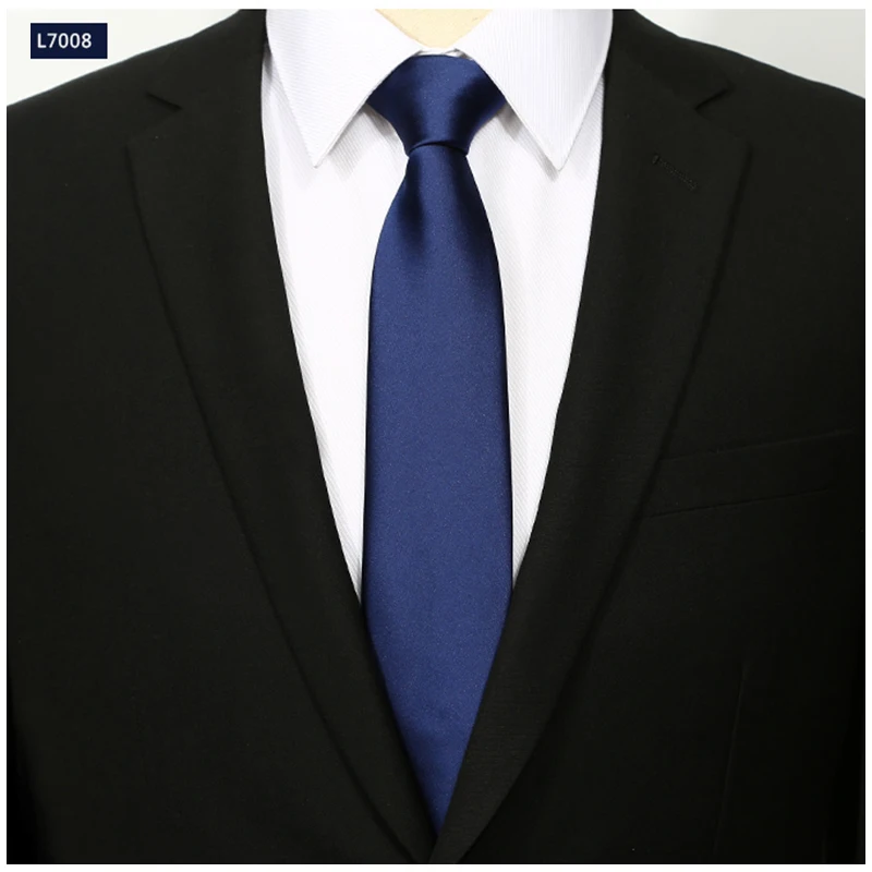 Классические шелковые галстуки для мужчин 2019 Новые однотонные темно-синие