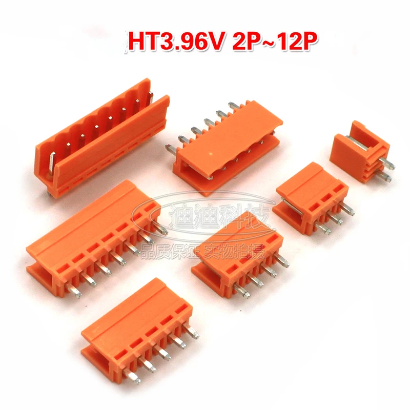 50 шт./лот штепсельная клемма PCB HT3.96R/V прямой контакт оранжевый 2P ~ 12P|pcb terminal|pin