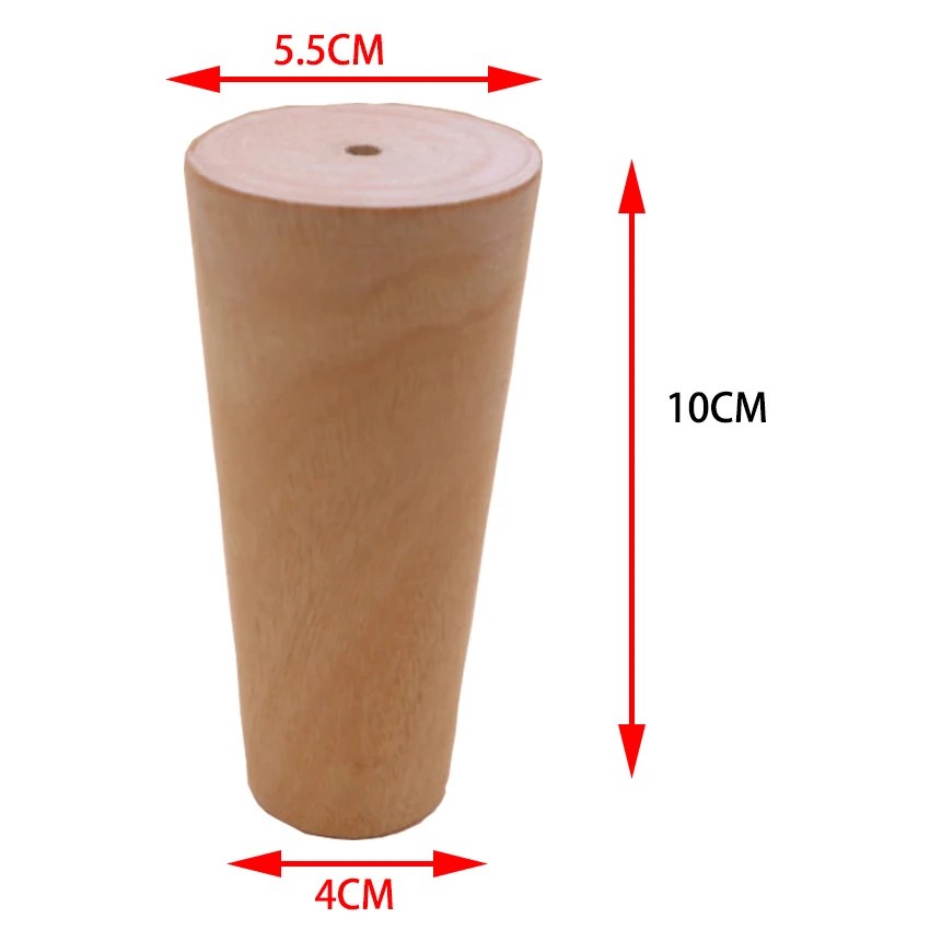 100mm H 4 шт./партия) мебельные ножки круглые деревянные ножки для дивана - Цвет: 100mm H