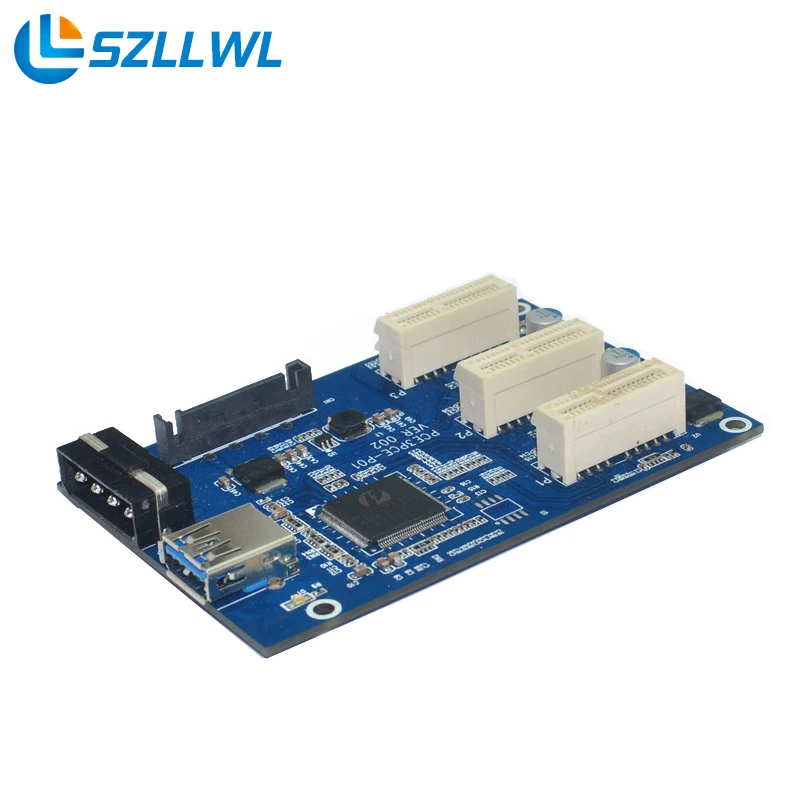 PCI Express до 3 Mini PCI-Express порты Riser Card Mini-ITX к внешним pci-e Слот карт адаптера для Bitcoin Miner |