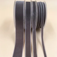 v072 dk grey nylon single face velvet ribbon 6mm9mm15mm25mm