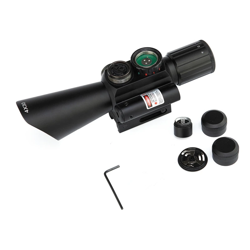 M7 Тактический 4X30 оптический прицел с подсветкой Тактическая Винтовка Sceen