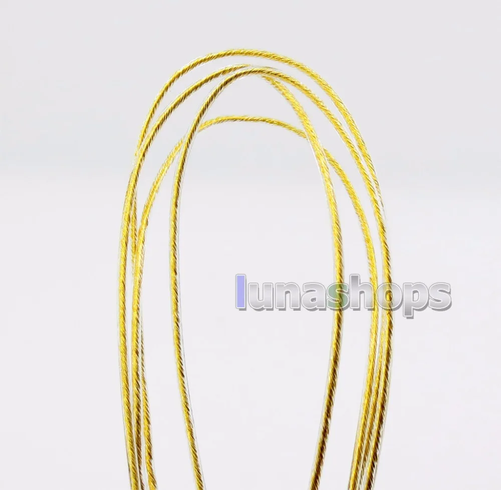 LN005931 100 м OCC+ Позолоченный 24AWG 19*0,08 мм ПВХ(не Tefl) OD 1 мм DIY аудио кабель для наушников