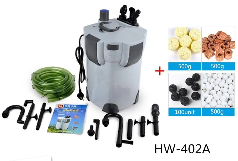 HW-402A a set HW402A HW403A HW404A HW402B HW403B HW404B внешний биохимический фильтр для аквариума, УФ стерилизатор, внешний фильтр для аквариума - Цвет: HW-402A a set