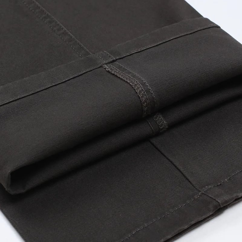 Однотонные повседневные брюки мужские свободные весна осень хлопковые прямые