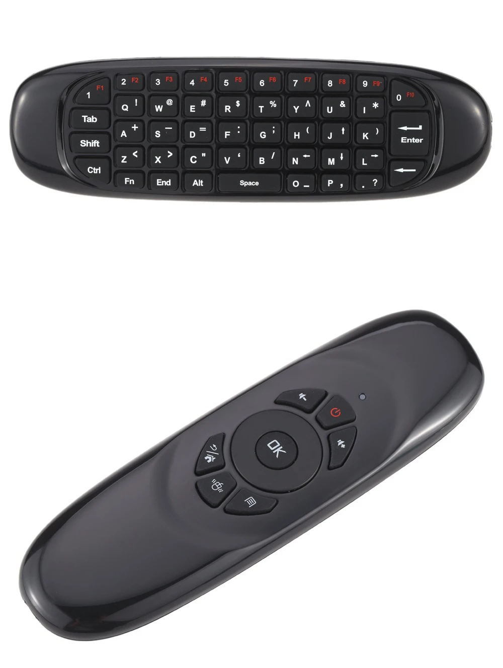 Airmouse беспроводной Keybord русский и английский датчик движения 2,4 ГГц мини перезаряжаемая клавиатура умный пульт дистанционного управления Smart tv