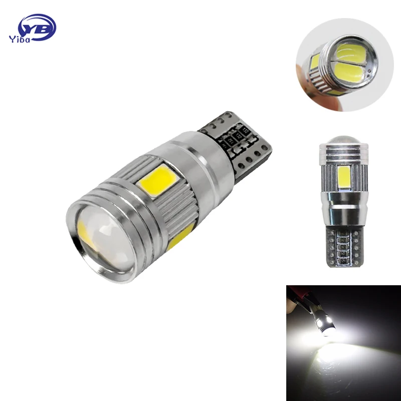1 шт. автомобильный Стайлинг авто LED T10 Canbus 194 W5W 6 SMD 5630 Светодиодная лампа без