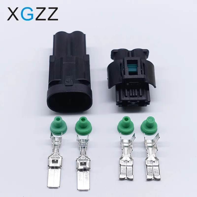 5 комплектов Tyco Amp 2 Pin Женский авто водонепроницаемый разъем герметичный карта