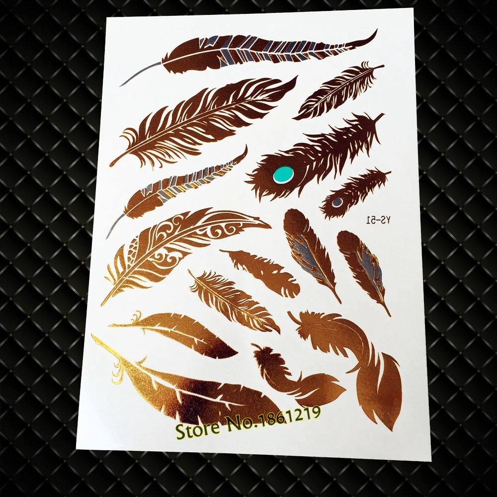 Новый большой боди арт рукав хна временные татуировки наклейки GYH088 Flash металлик