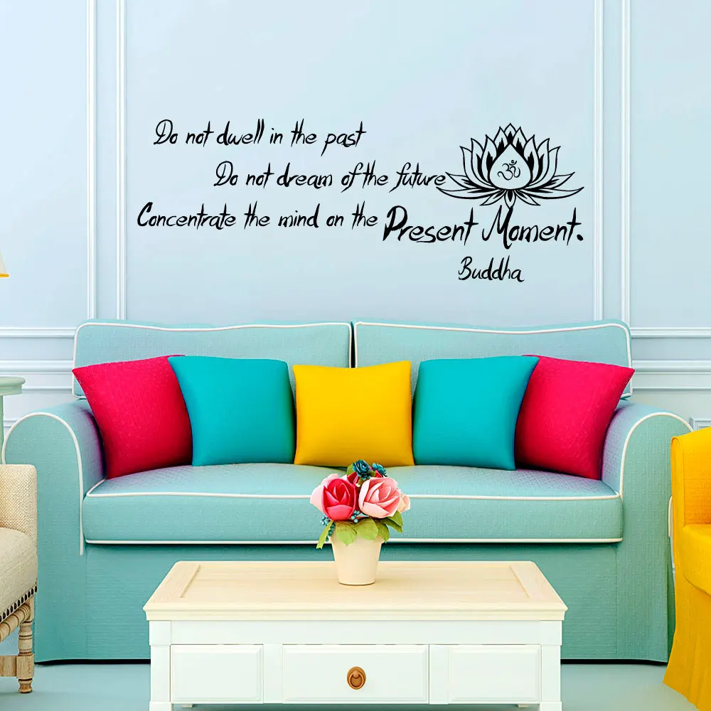 Будда сказал не обитайте в прошлом Наклейки на стены гостиной Съемный