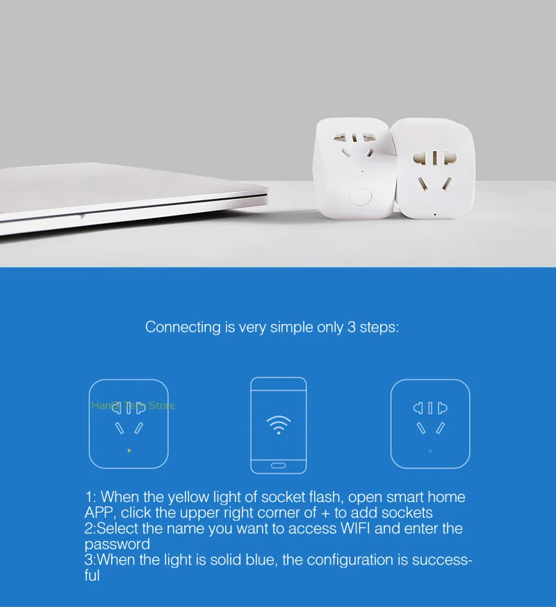 Xiao mi Jia mi умная розетка WiFi беспроводной розетки с дистанционным управлением адаптер питания включения и выключения с телефоном