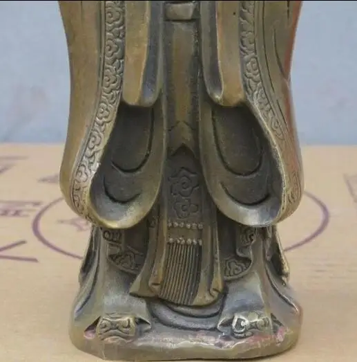 China Folk Bronze Confucius &quotKong Zi&quot Sage Confucianism educator Statue | Дом и сад