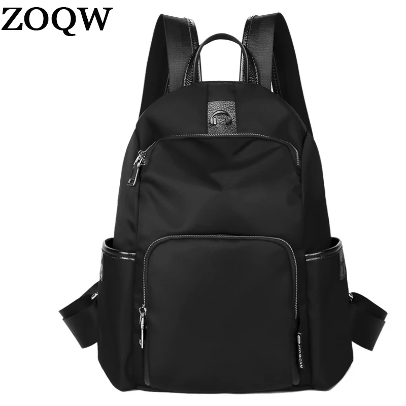 Женский водонепроницаемый рюкзак ZOQW черный школьный для девочек 2018 дюйма Модный