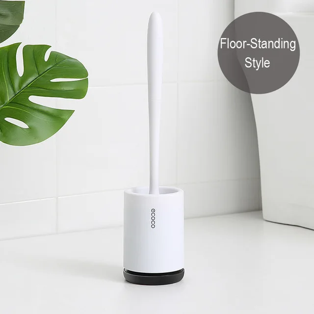 floor-mountd style Напольная или настенная щетка для унитаза, Щетка Для Чистки унитаза, длинная TPR Ванная комната для мытья пола, аксессуары для ванной комнаты - Цвет: floor-mountd style