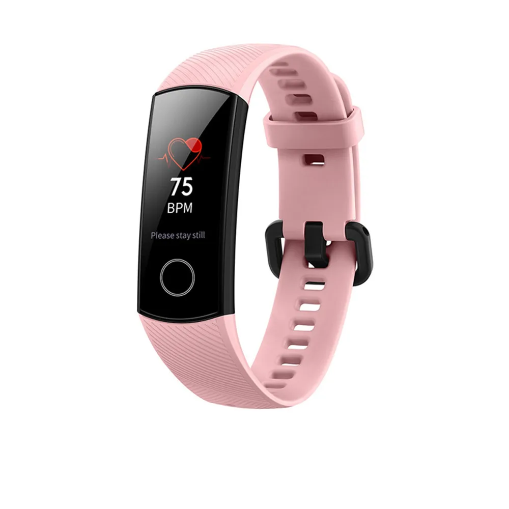 Умный Браслет huawei Honor Band 4 0,95 ''цветной сенсорный экран Amoled дисплей для плавания с осанкой для определения пульса и сна - Цвет: Pink