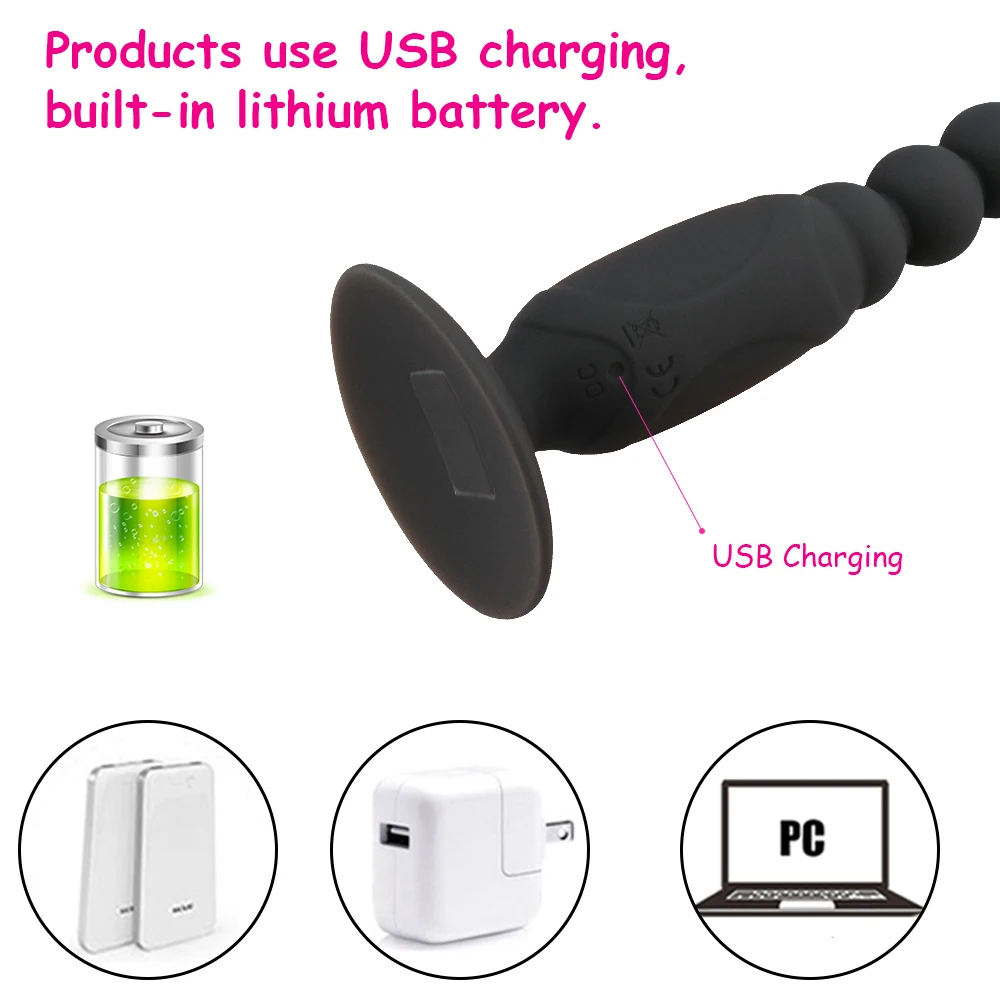 Мужской nuo USB Анальный вибратор массажер простаты мастурбатор Анальная пробка