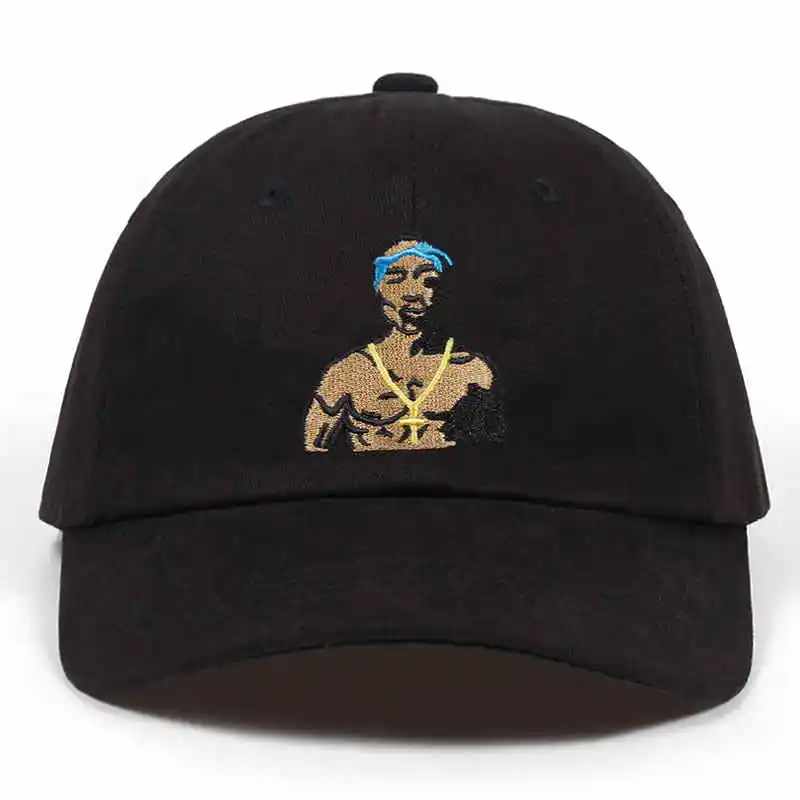 2pac black Tupac Кепка Shakur Рэп певица хип хоп 2pac бейсбольная заглушка на шляпку портрет хлопок уникальные индивидуальные вентиляторы бейсболка для папы регулируемая - Цвет: 2pac black