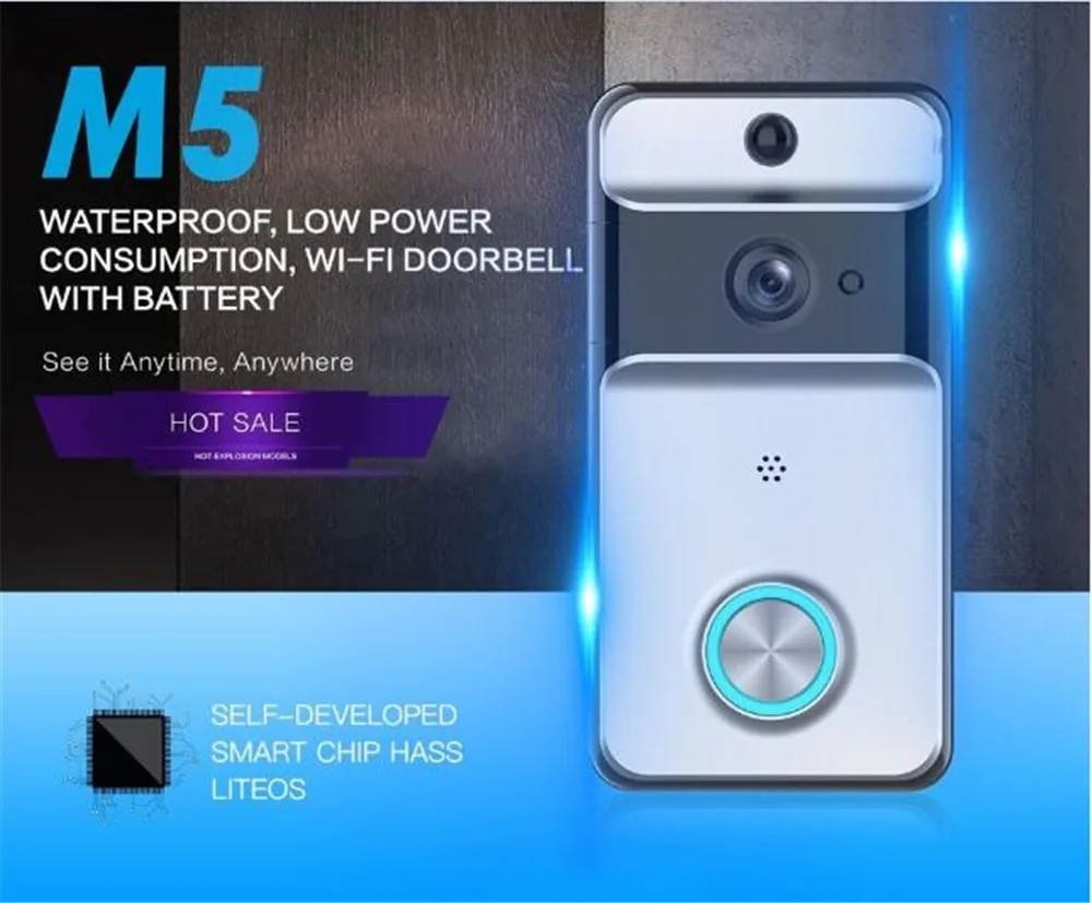 Water-proof Lower Power Comsunption 720p WIFI Doorbell Intercom System