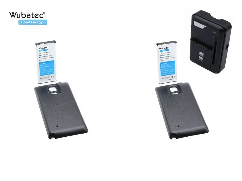 Wubatec 2x Note 4 NFC 6440mAh Battery + Charger for Samsung Galaxy Note4 N910F N910C N910V N910T Back Case Extended | Мобильные