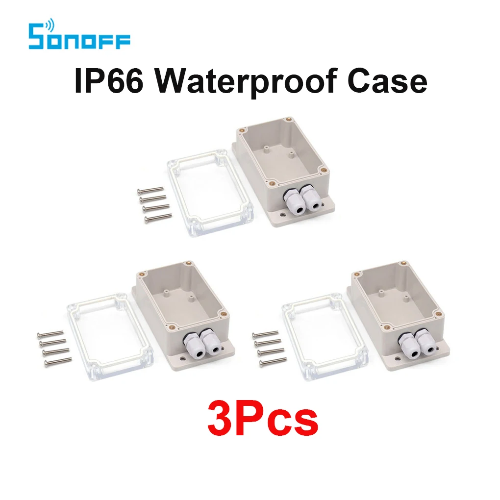 1/3 шт. водонепроницаемый чехол Sonoff IP66 для базового переключателя Sonoff/POW/DUAL/TH16/G1 Smart