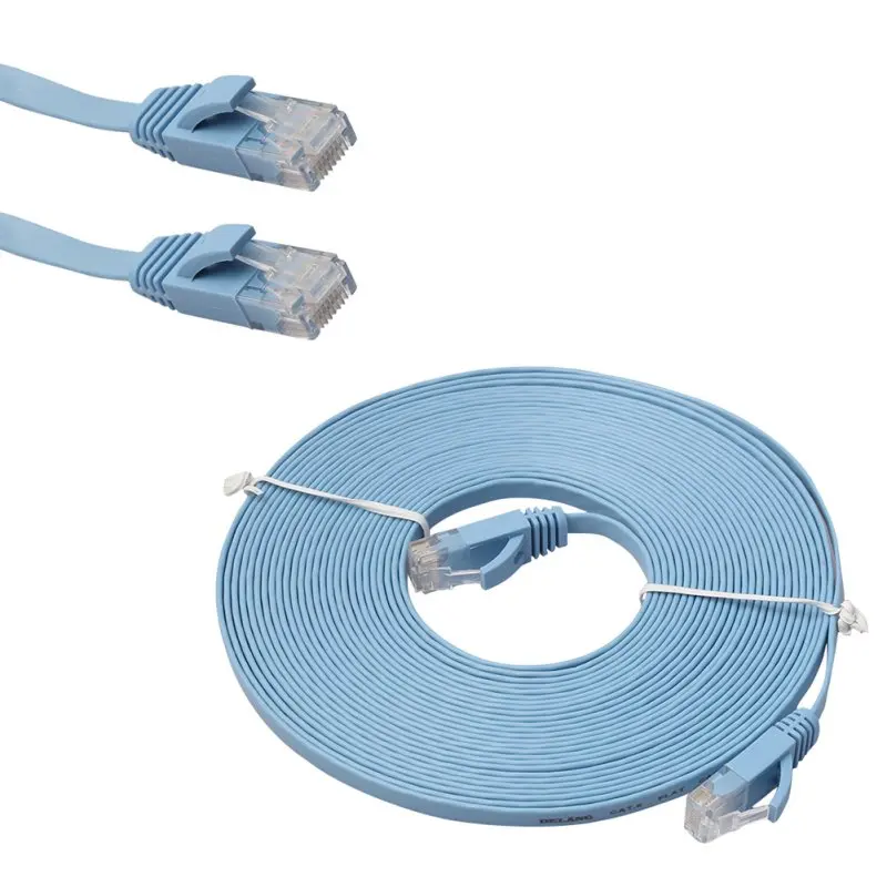 5 м/16 футов плоский Ethernet CAT6 сетевой кабель Патч-провод RJ45 для Smart TV/Xbox | Электроника